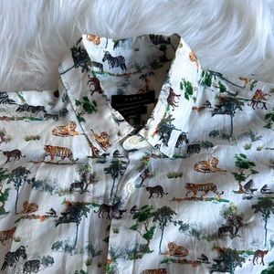Zara - Jungle Print Dress Shirt (M)
